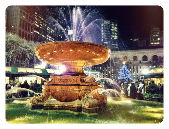 Fountain in Bryant Park, New York